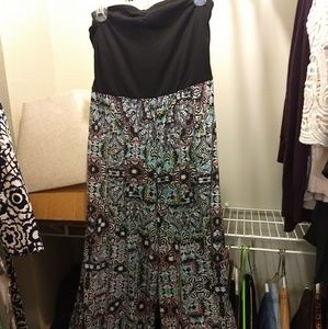 Large strapless cotton jumper